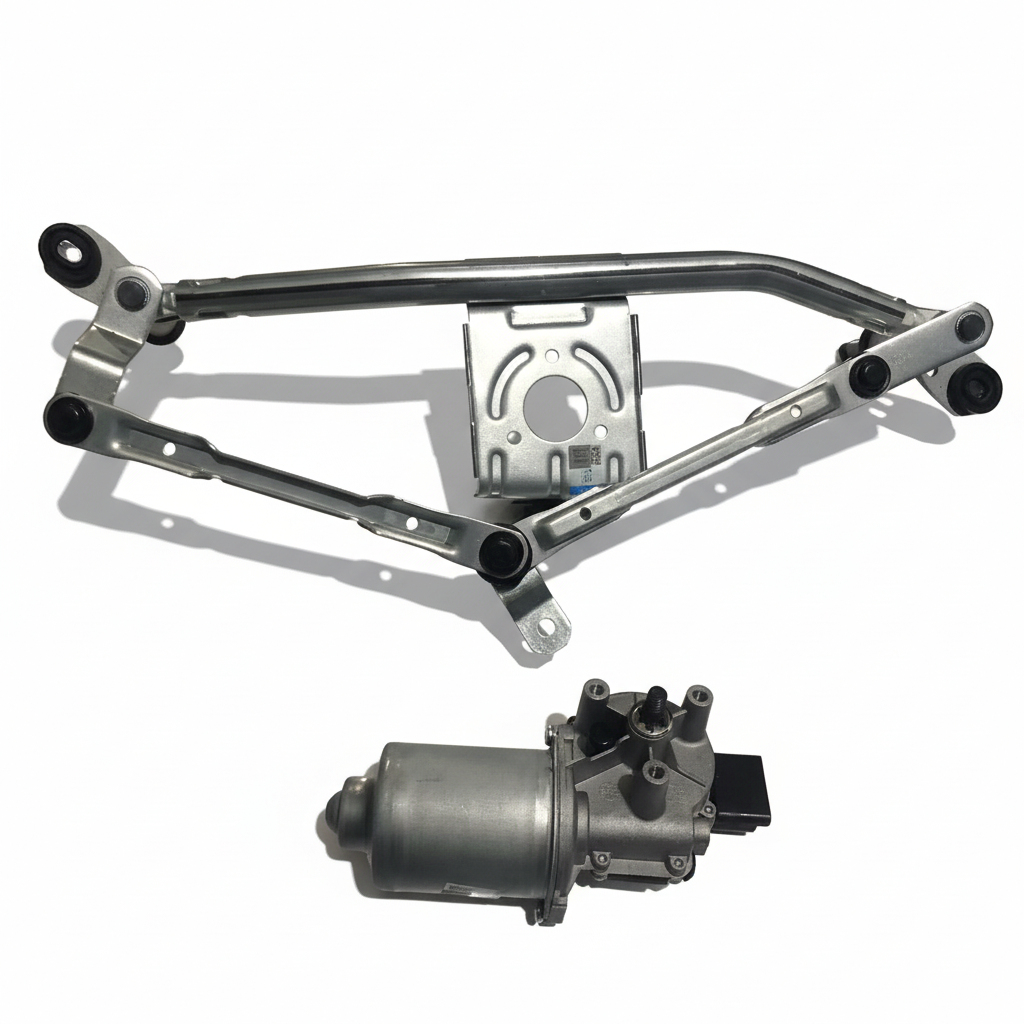 Front Windshield Wiper Motor for Peugeot 301 wiper motor close-up of motor shaft and gear mechanism
