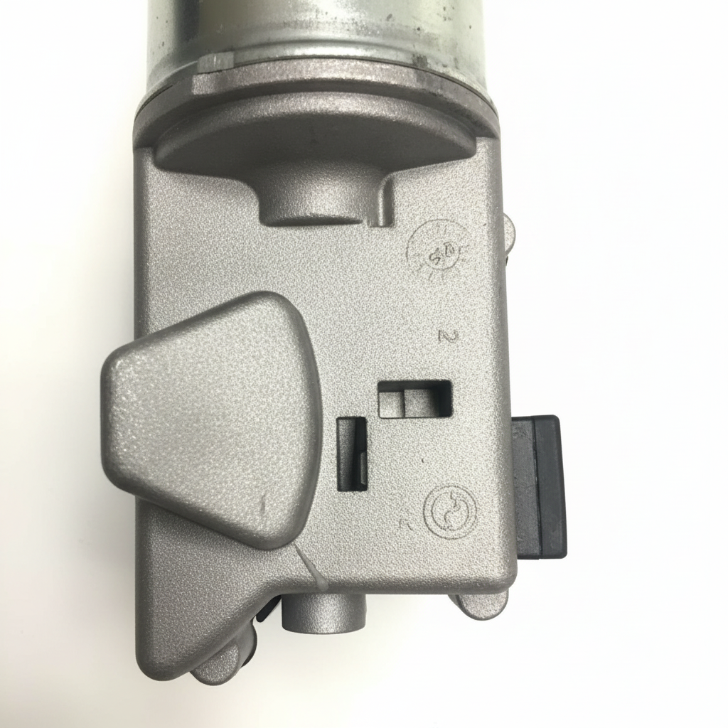 Front Windshield Wiper Motor for Peugeot 308 wiper motor close-up of motor shaft and gear mechanism