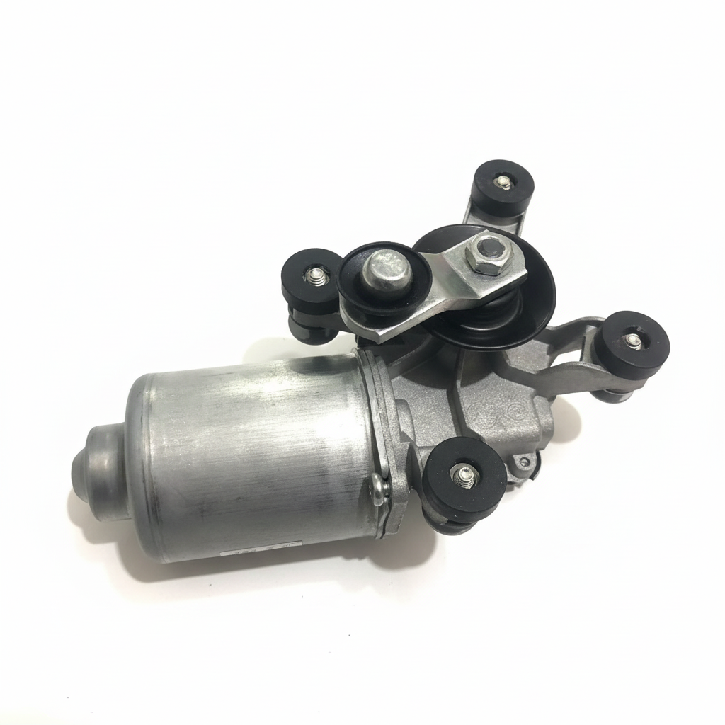 Front Windshield Wiper Motor for Haima Family wiper motor close-up of motor shaft and gear mechanism