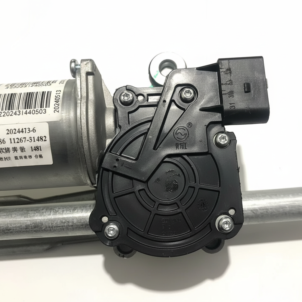 Front Windshield Wiper Motor for Geely Binrui wiper motor gear mechanism close-up
