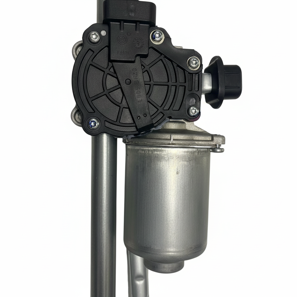 Front Windshield Wiper Motor for Geely Boyue wiper motor close-up of motor shaft and gear mechanism