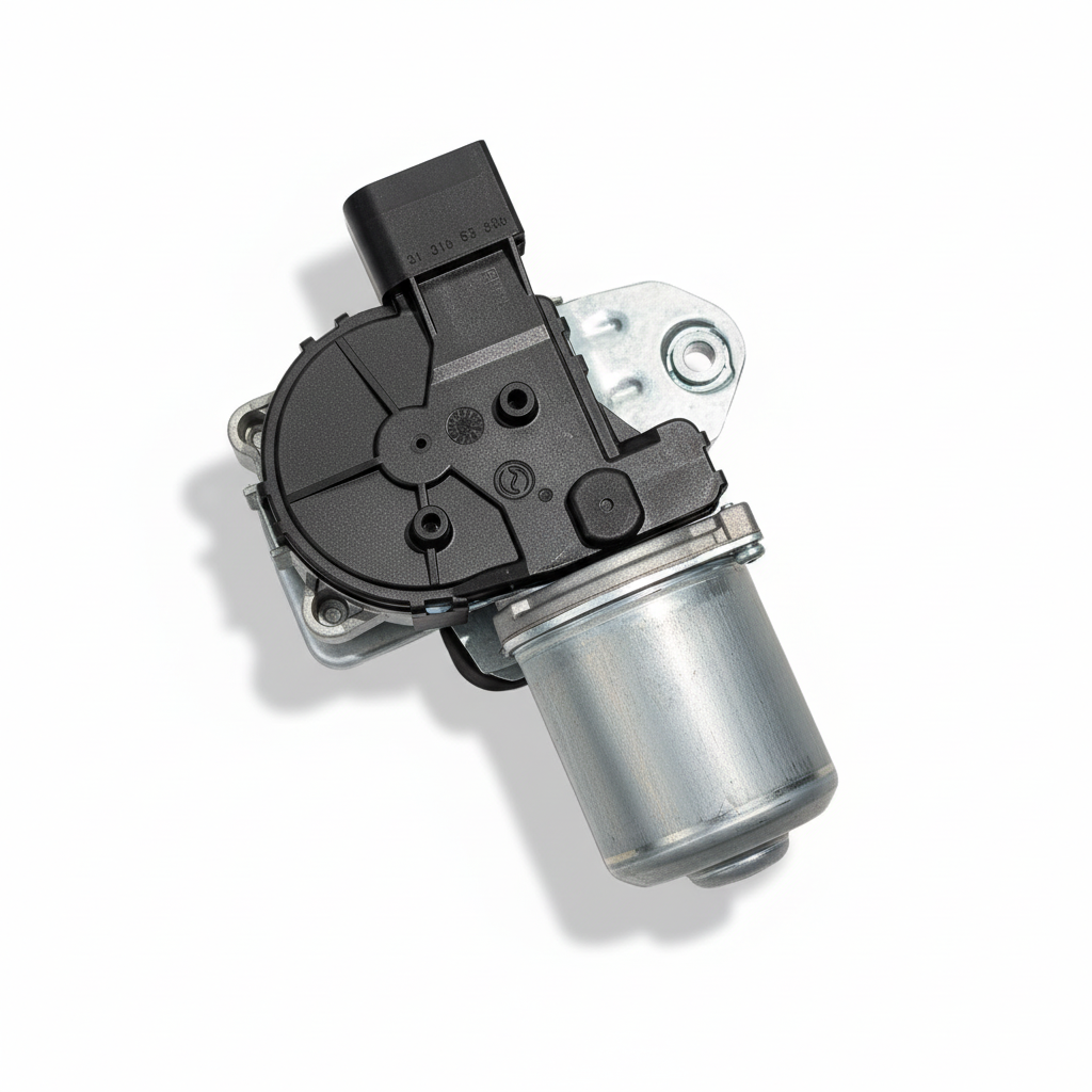 Front Windshield Wiper Motor for Geely Okavango motor showing mounting bracket and electrical connectors