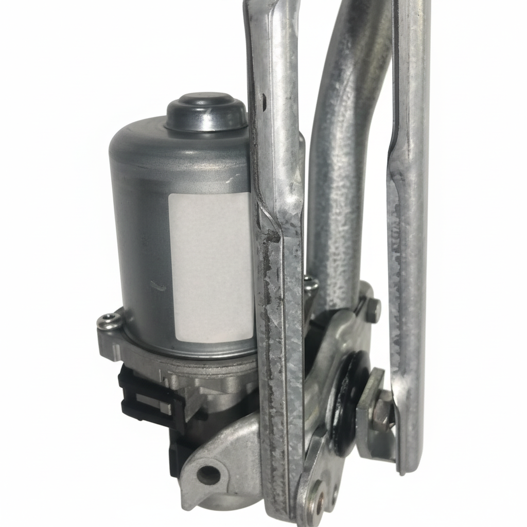 Front Windshield Wiper Motor for Geely Galaxy wiper motor close-up of motor shaft and gear mechanism
