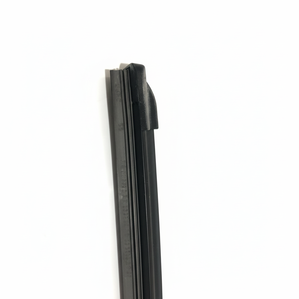 Universal frameless wiper blade close-up of beam structure