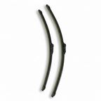 Universal wiper blade showing flexible rubber squeegee and metal frame