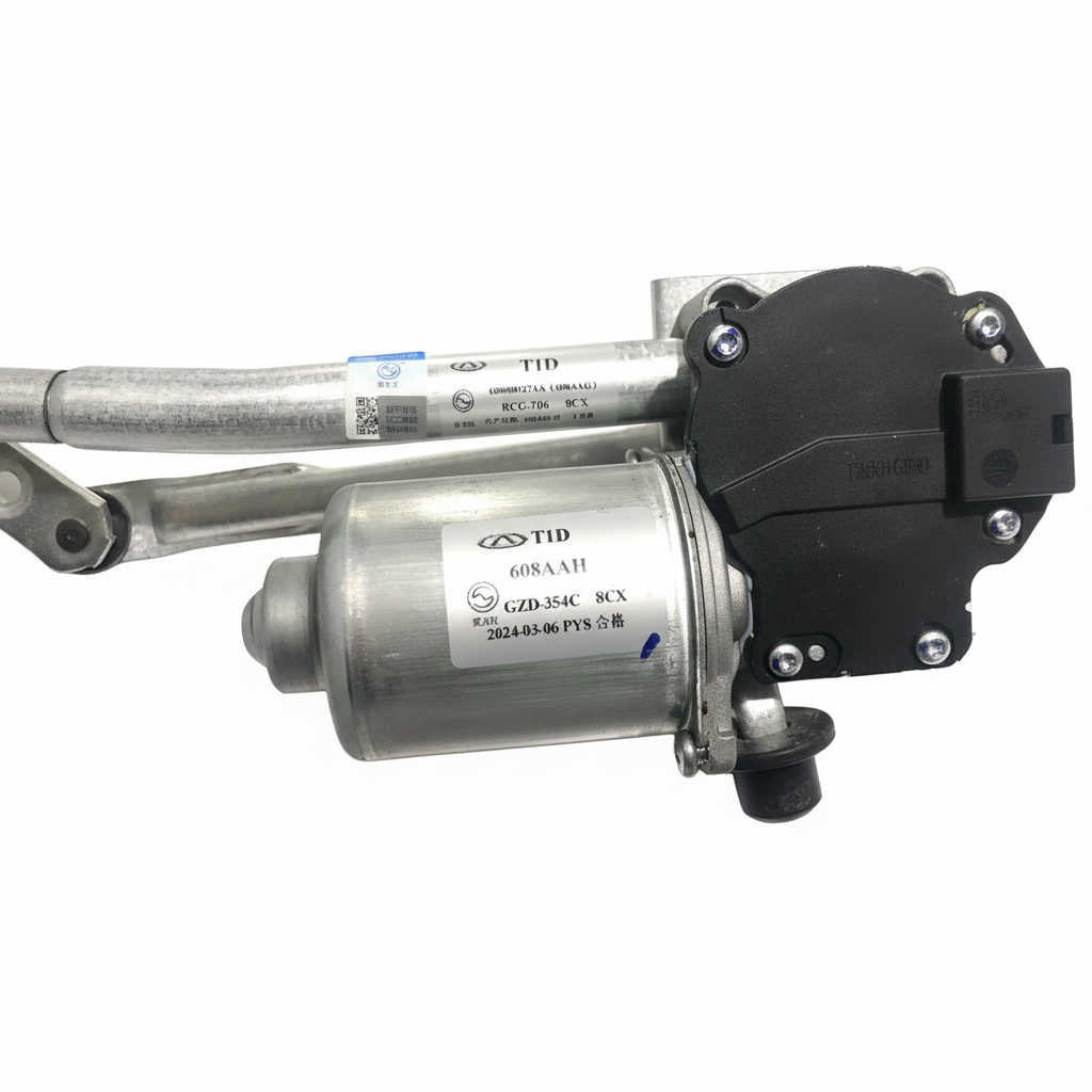 Tiggo 8 Wiper Motor Assembly Replacement for Older Models motor showing mounting bracket and electrical connectors